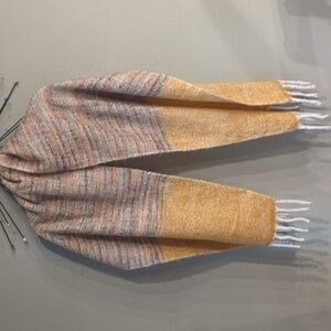 Unmade Copenhagen Sweater Blanket Scarf Wrap Fringe Acrylic Denmark